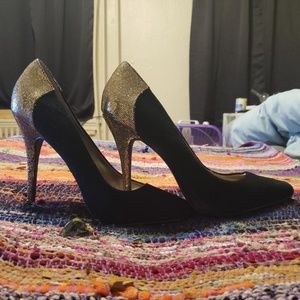 Steve Madden Women Heels Black Bronze 8.5